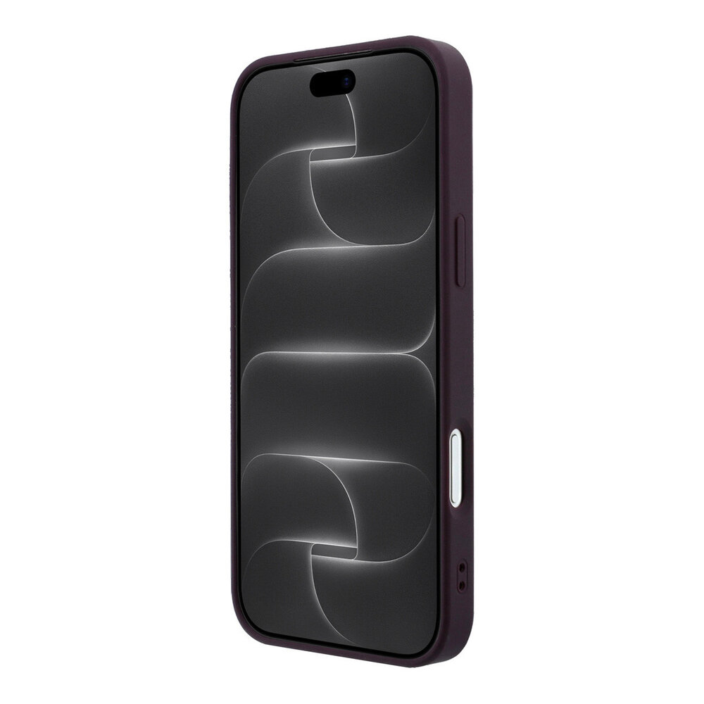 Guess Guess iPhone 18 Pro Max/17 Pro Max Hardcase Glad PU met groot strasslogo - Bordeaux