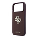 Guess Guess iPhone 18 Pro Max/17 Pro Max Hardcase Glad PU met groot strasslogo - Bordeaux