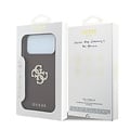 Guess Guess iPhone 18 Pro Max/iPhone 17 Pro Max Hardcasehoesje Glad PU Groot strasslogo - Bordeaux