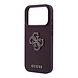 Guess Guess iPhone 18 Pro/17 Pro Hardcase Generfd PU met groot harslogo - Bordeaux Guess Guess iPhone 18 Pro/17 Pro Hardcase Generfd PU met groot harslogo - Bordeaux
