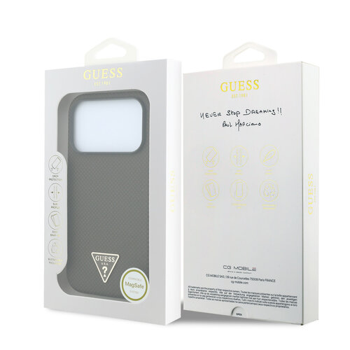 Guess Guess iPhone 18 Pro Max/17 Pro Max Handyhülle MagSafe PU Kevlar mit dreieckigem Logo - Schwarz/Braun