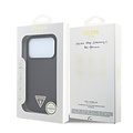 Guess Guess iPhone 18 Pro/iPhone 17 Pro Hartschalenhülle MagSafe PU Kevlar Dreieckiges Logo - Schwarz/Bordeaux