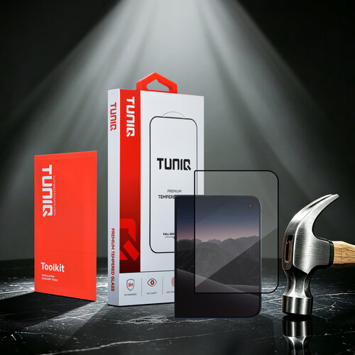 TUNIQ TUNIQ Boîte de 10 iPhone Duo Protection d’écran 10D en verre trempé - Transparent