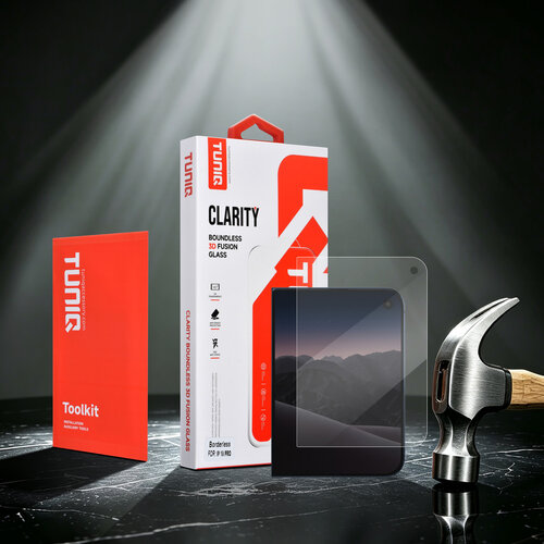 TUNIQ TUNIQ Doos van 10 iPhone Duo Randloze 10D Screenprotector van gehard glas - Transparant
