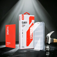 TUNIQ Boîte de 10 iPhone 18 Pro Protection d’écran 10D sans cadre en verre trempé - Transparent
