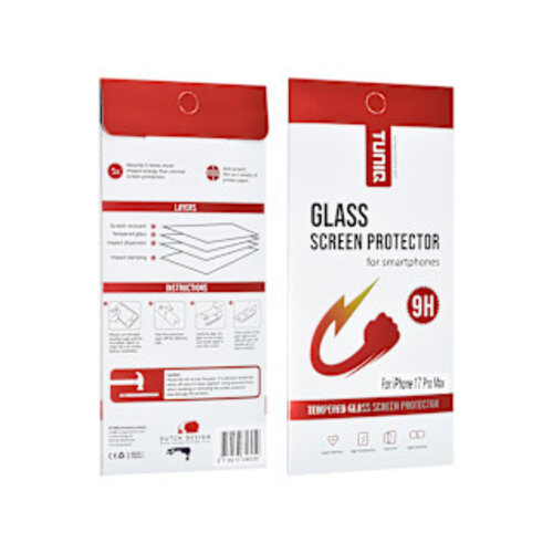 TUNIQ TUNIQ Boîte de 10 iPhone 18 Pro Max Protection d’écran 2.5D en verre trempé - Transparent