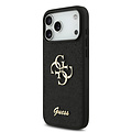 Guess Guess iPhone 18 Pro Max/iPhone 17 Pro Max Hardcasehoesje vaste glitter groot 4G-logo - Zwart