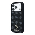 Guess Guess iPhone 18 Pro/iPhone 17 Pro Hardcasehoesje MagSafe Peony klein 4G-logo - Zwart