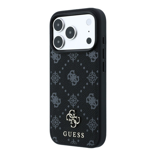 Guess Guess iPhone 18 Pro/iPhone 17 Pro Coque rigide MagSafe Peony petit logo 4G - Noir