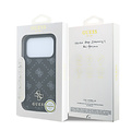 Guess Guess iPhone 18 Pro/iPhone 17 Pro Hardcasehoesje MagSafe Peony klein 4G-logo - Zwart