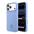 Guess Guess iPhone 18 Pro Max/iPhone 17 Pro Max Hardcasehoesje MagSafe Saffiano klein 4G-logo klassiek logo - Blauw