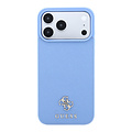 Guess Guess iPhone 18 Pro Max/iPhone 17 Pro Max Coque rigide MagSafe Saffiano petit logo 4G logo classique - Bleu