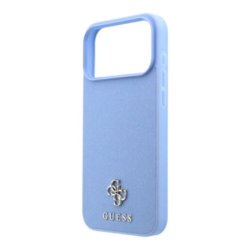 Guess Guess iPhone 18 Pro Max/iPhone 17 Pro Max Hardcasehoesje MagSafe Saffiano klein 4G-logo klassiek logo - Blauw