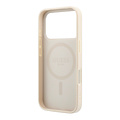 Guess Guess iPhone 18 Pro Max/iPhone 17 Pro Max Hardcasehoesje MagSafe Saffiano klein 4G-logo klassiek logo - Beige