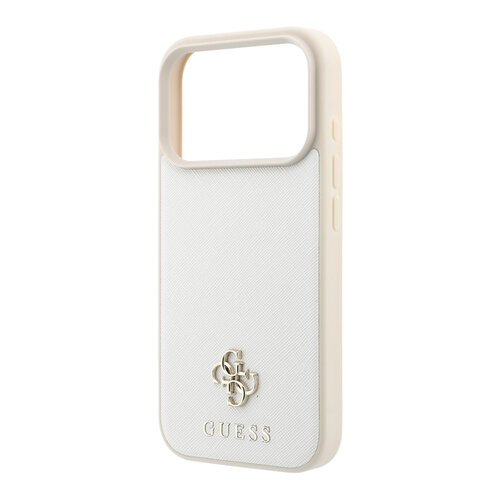 Guess Guess iPhone 18 Pro Max/iPhone 17 Pro Max Coque rigide MagSafe Saffiano petit logo 4G logo classique - Beige