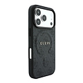 Guess Guess iPhone 18 Pro Max/iPhone 17 Pro Max Hardcasehoesje MagSafe PU 4G-reliëf klassiek logo - Zwart