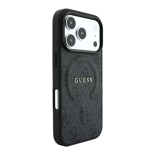 Guess Guess iPhone 18 Pro Max/iPhone 17 Pro Max Coque rigide MagSafe PU motif 4G en relief logo classique - Noir