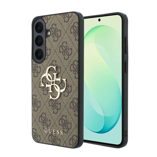 Guess Guess Samsung Galaxy S26 FE Back Cover Case PU 4G pattern metal logo - Brown
