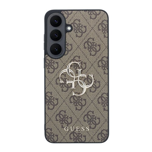 Guess Guess Samsung Galaxy S26 FE Handyhülle PU 4G-Muster Metalllogo - Braun