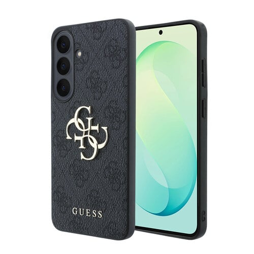 Guess Guess Samsung Galaxy S26 FE Handyhülle PU 4G-Muster Metalllogo - Schwarz