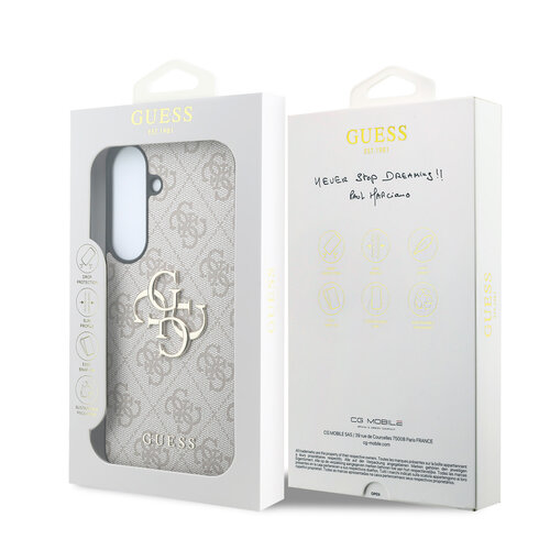 Guess Guess Samsung Galaxy S26 FE Handyhülle PU 4G-Muster Metalllogo - Rosa