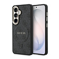 Guess Guess Samsung Galaxy S26 Plus Backcover hoesje PU-kunstleer 4G-patroon goudkleurige rand magnetisch - Zwart
