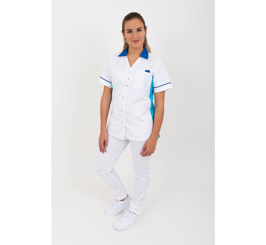 SHAE Care Emma dames tuniek wit blauw