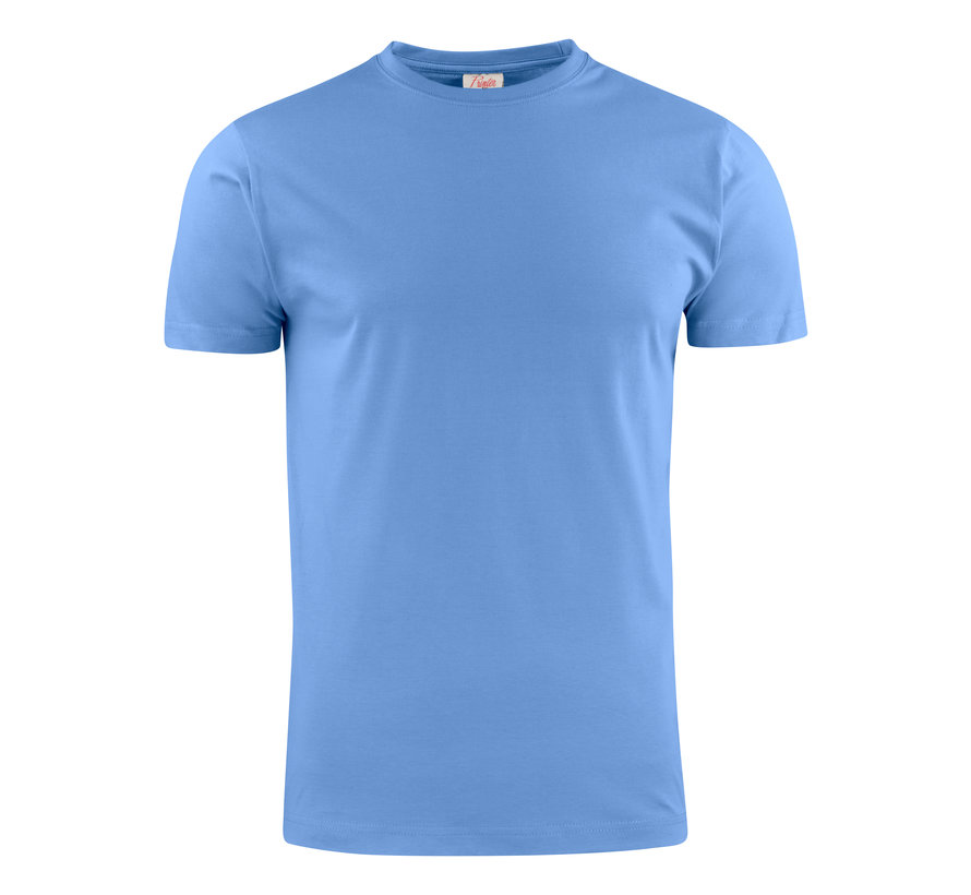 Printer Heavy t-shirt RSX ronde hals hemelsblauw