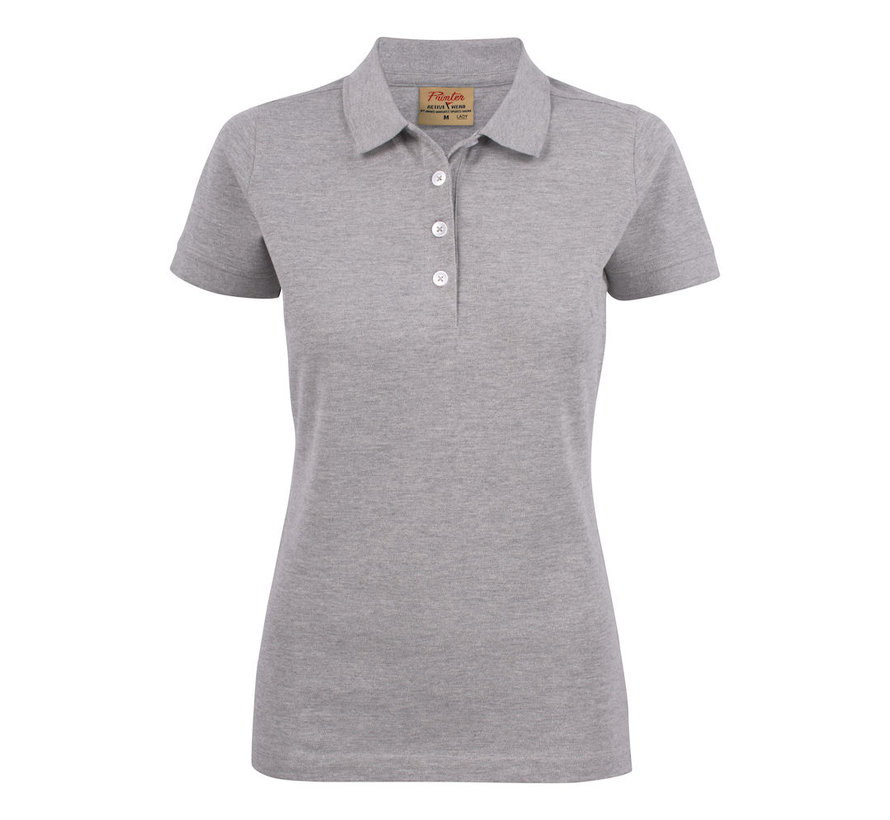 Printer Surf Stretch poloshirt dames grijs mélée