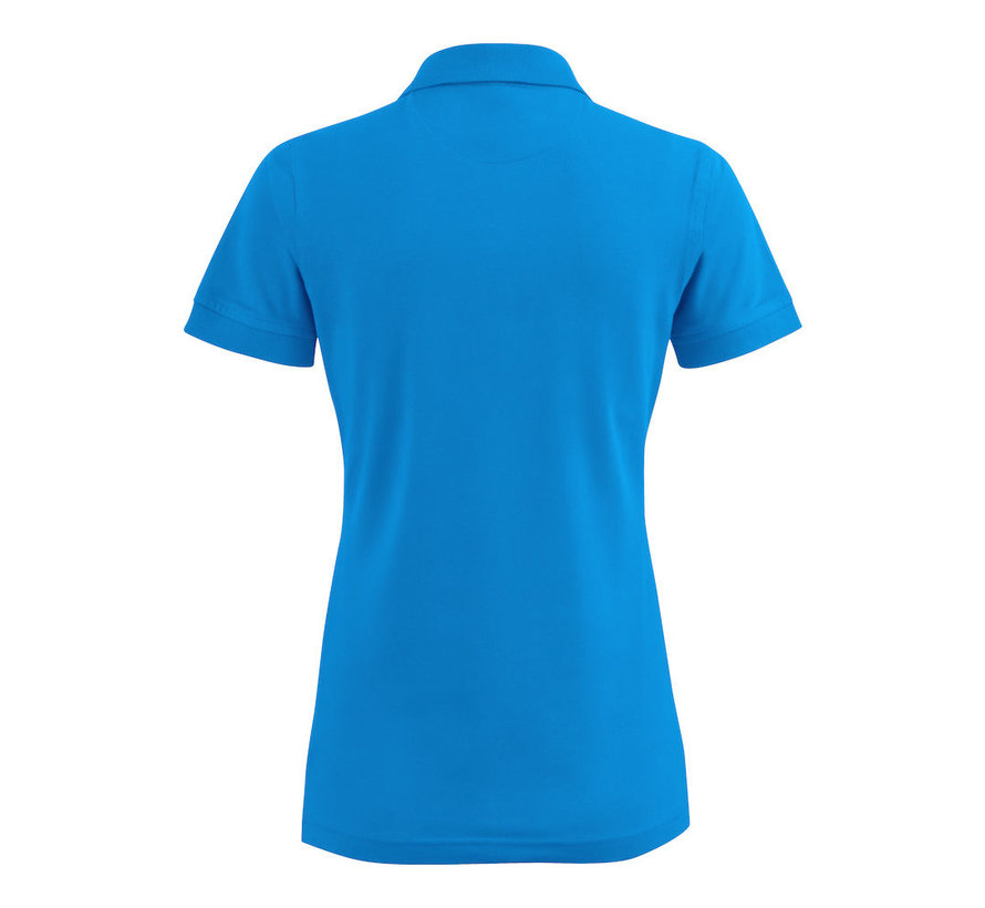 Printer Surf Stretch poloshirt dames oceaanblauw