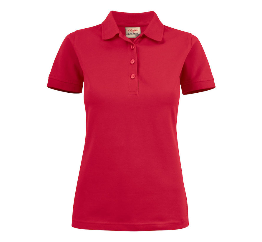 Printer Surf Stretch poloshirt dames rood