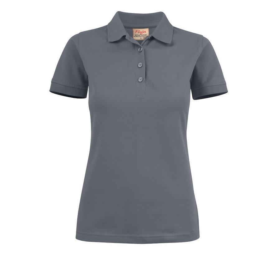 Printer Surf Stretch poloshirt dames staalgrijs