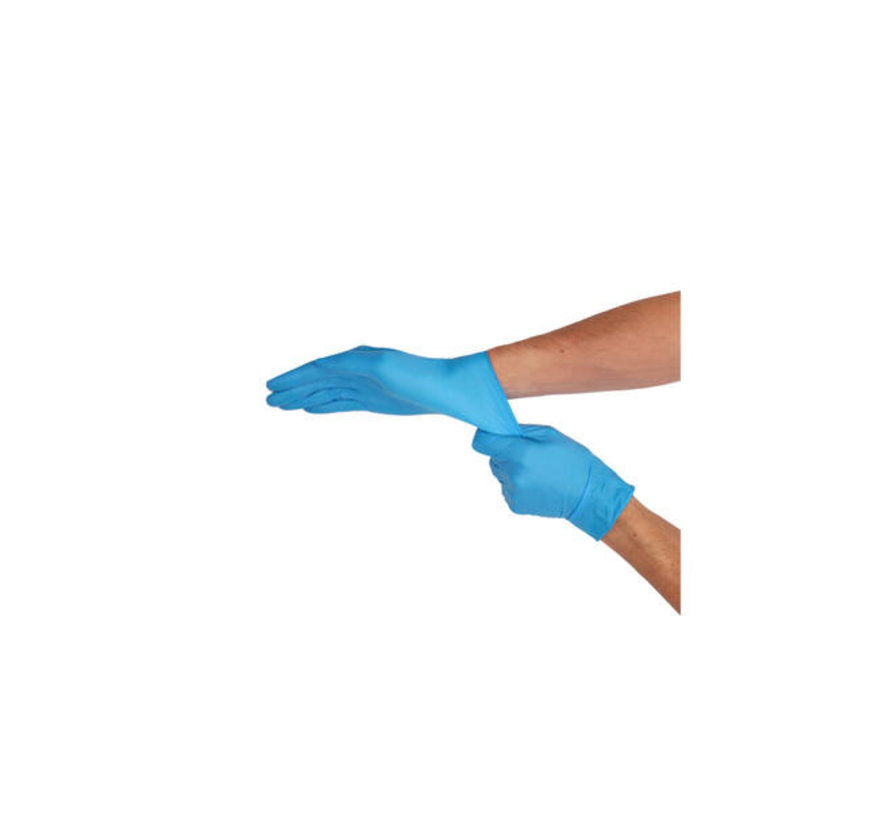 Latex handschoen poedervrij blauw 1.000 stuks