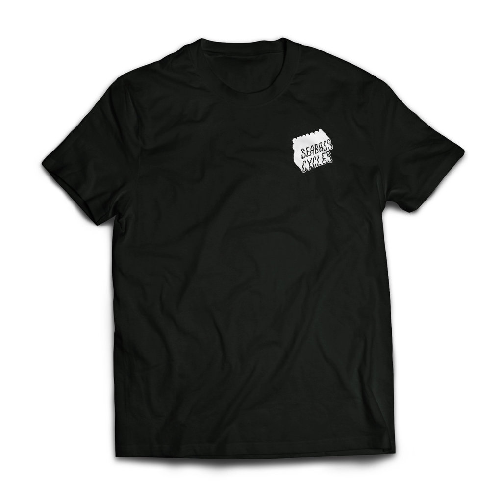 Seabass Cycles Seabass Tshirt Black with Wavy Logo