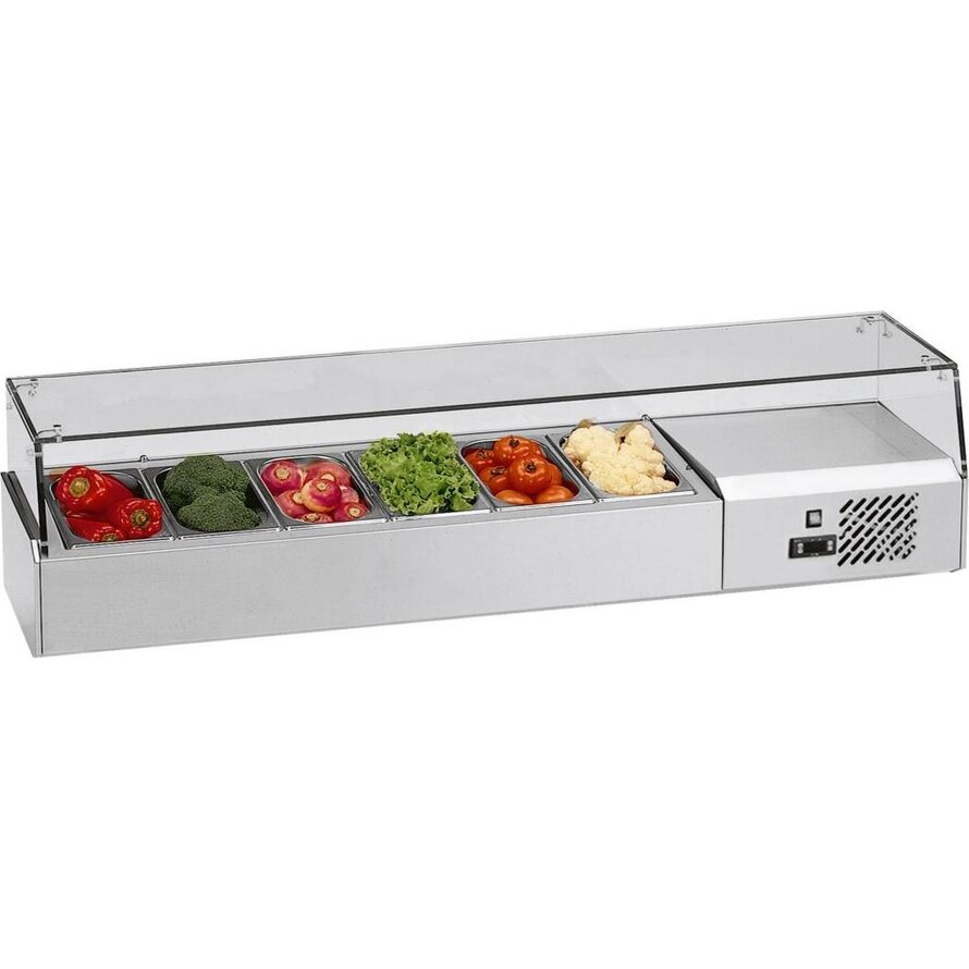 Kühlaufsatzvitrine 5x1/3 + 1x1/2 GN