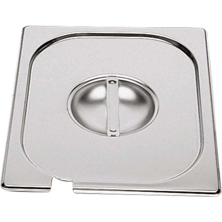 GN-Deckel mit Löffelausschnitt Edelstahl für 1/2