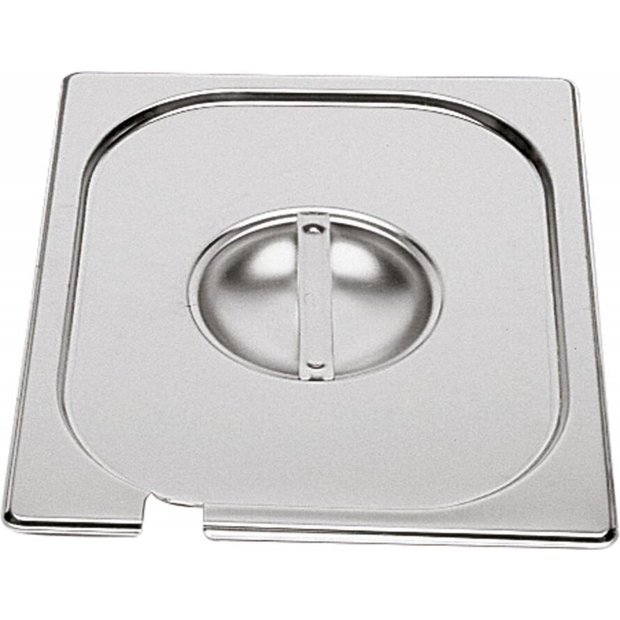 GN-Deckel mit Löffelausschnitt Edelstahl für 1/3