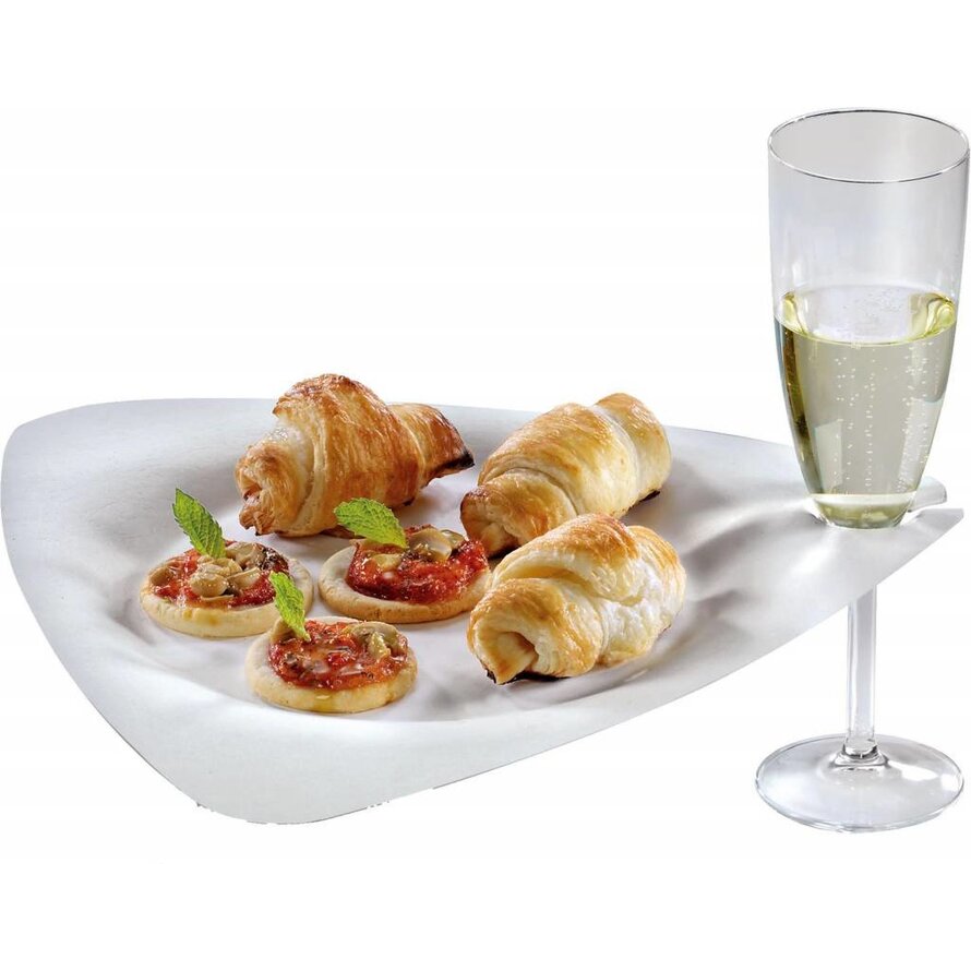 Teller mit Glashalter "Zuckerrohr" - 50er Pack