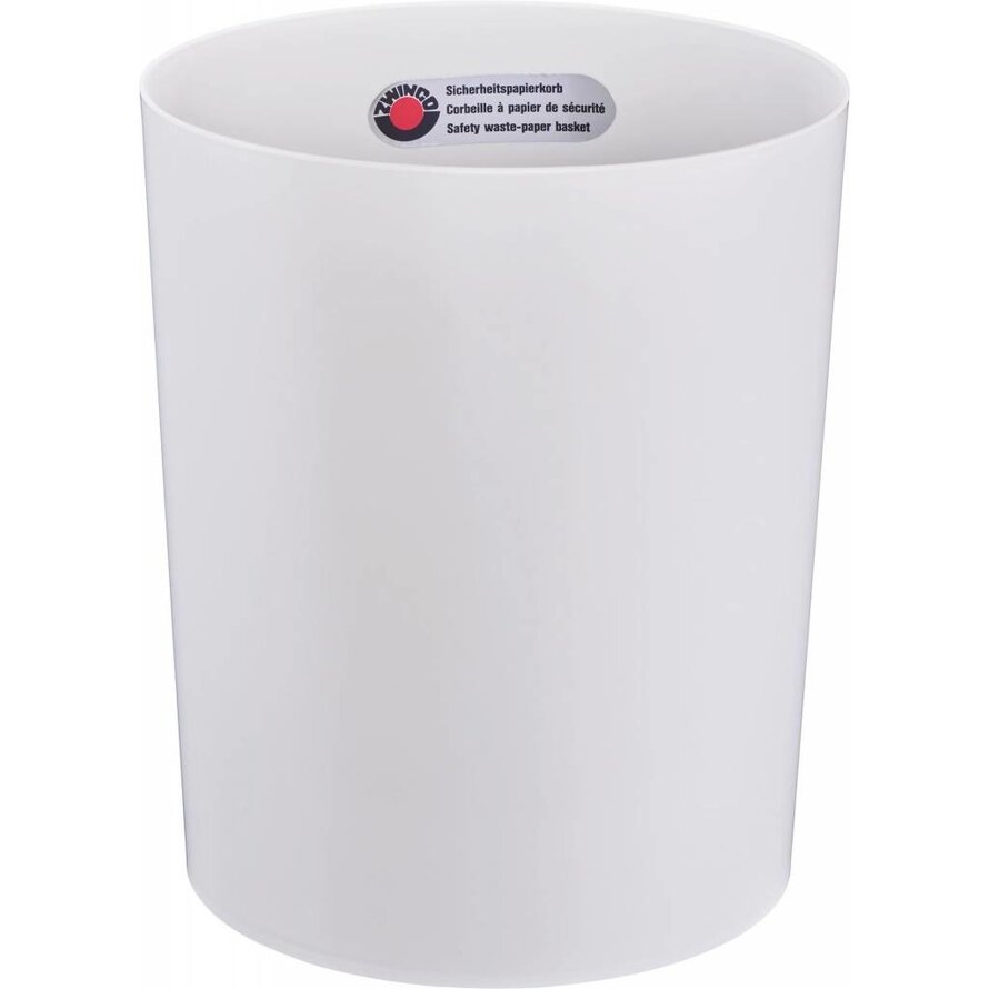 Sicherheitspapierkorb ohne Aluminium-Einsatz lichtgrau