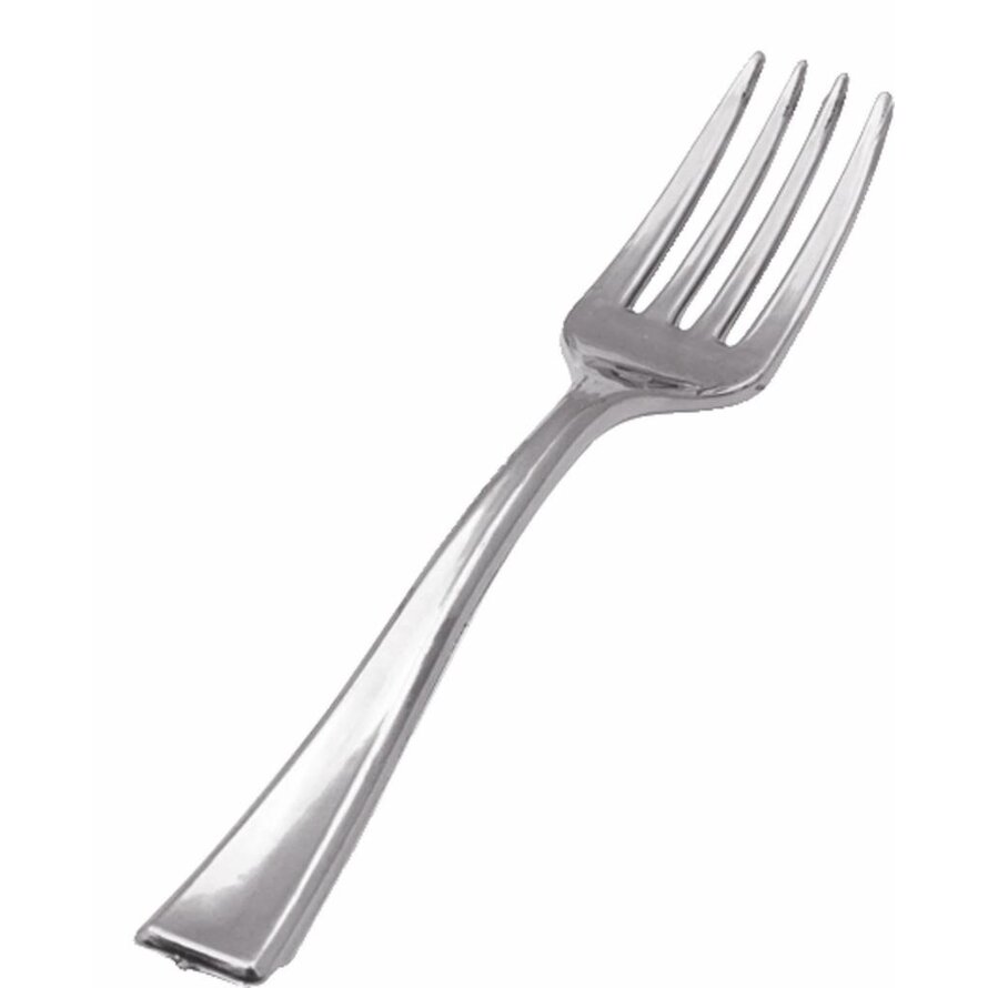 Einweg-Besteck "silber" Mini-Gabel