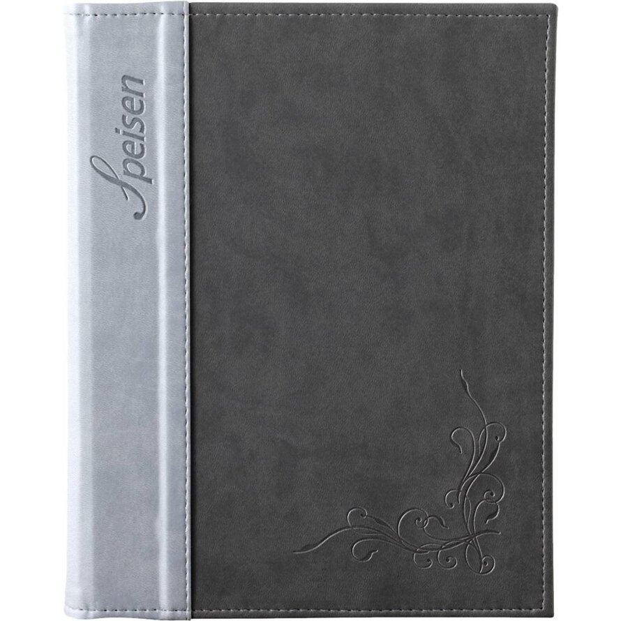 Speisenkarte "Flora" A4 anthrazit