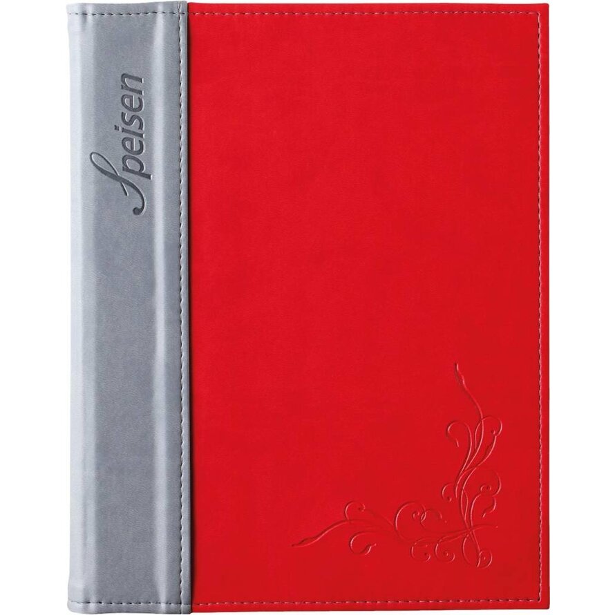 Speisenkarte "Flora" A4 feuerrot