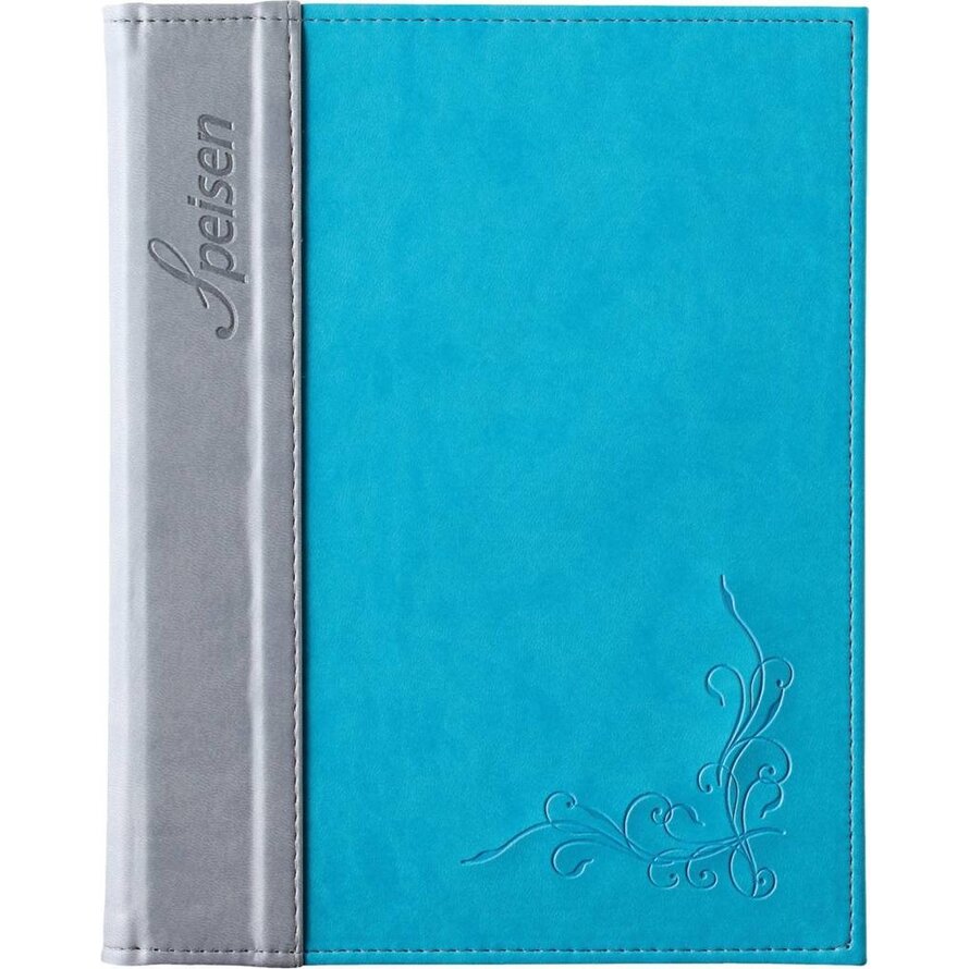 Speisenkarte "Flora" A4 türkis