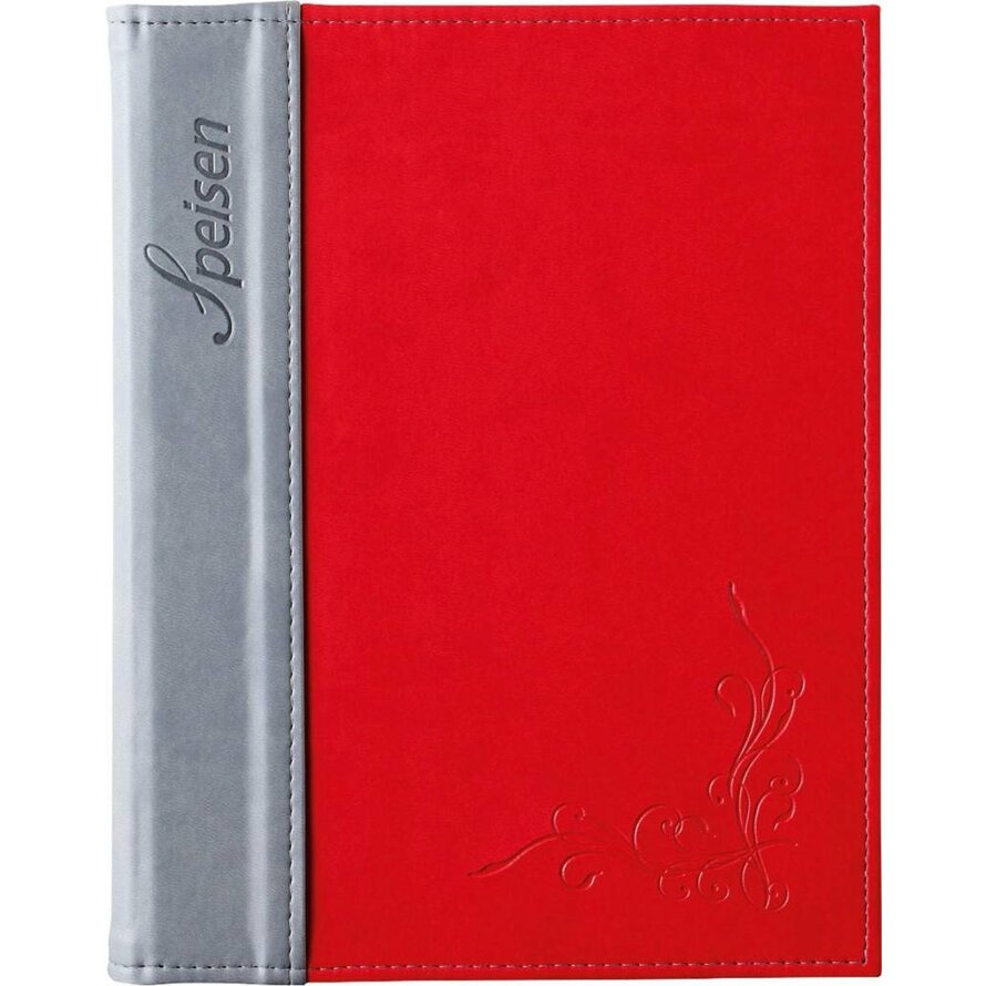 Speisenkarte "Flora" A5 feuerrot