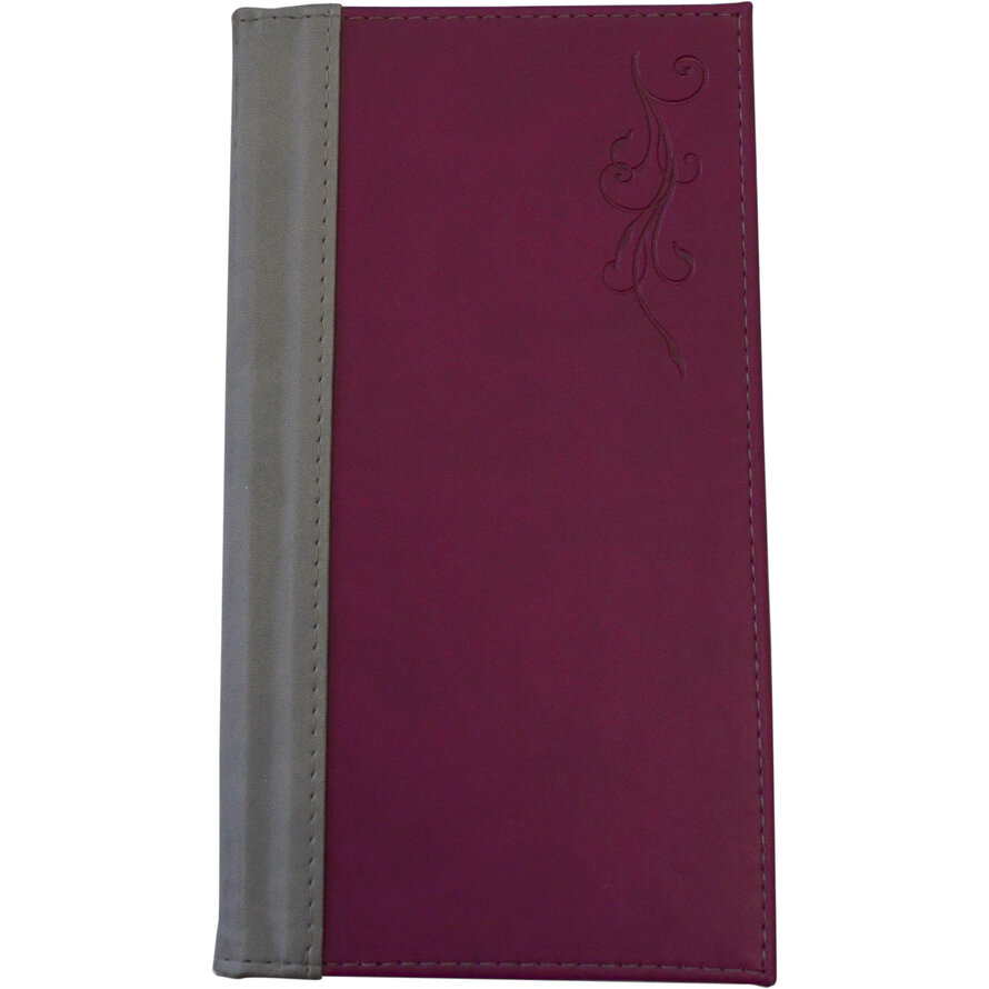 Rechnungsbelegmappe "Flora" aubergine