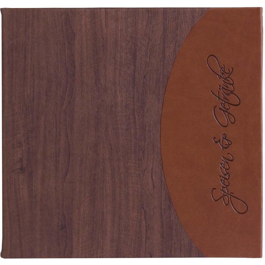 Speisenkarte "Felia" quadratisch dunkelbraun + braun