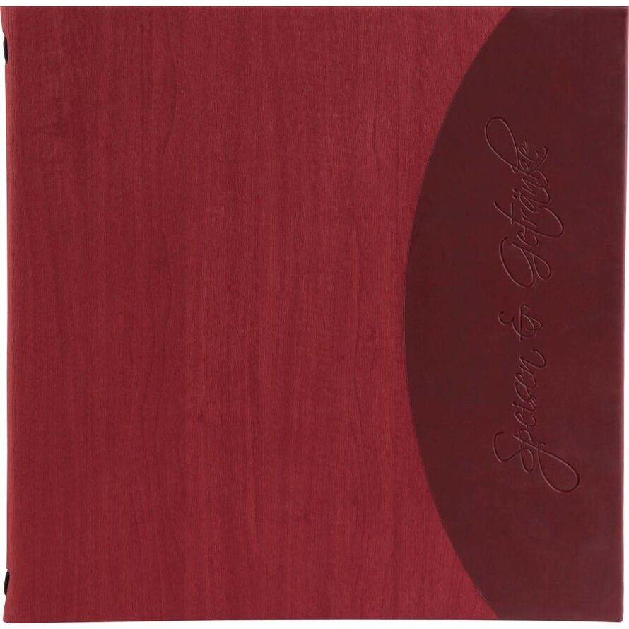 Speisenkarte "Felia" quadratisch rot + bordeaux