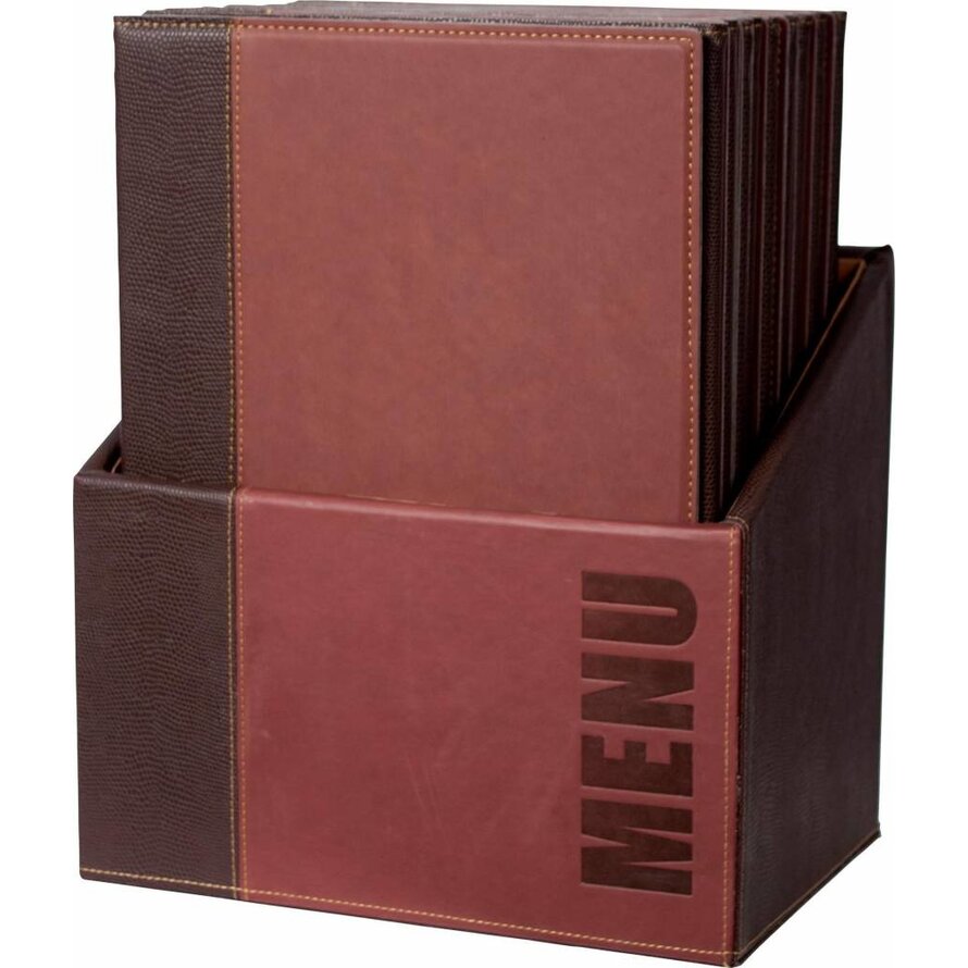 Speisenkarten-Box "Elite" | Set bordeaux