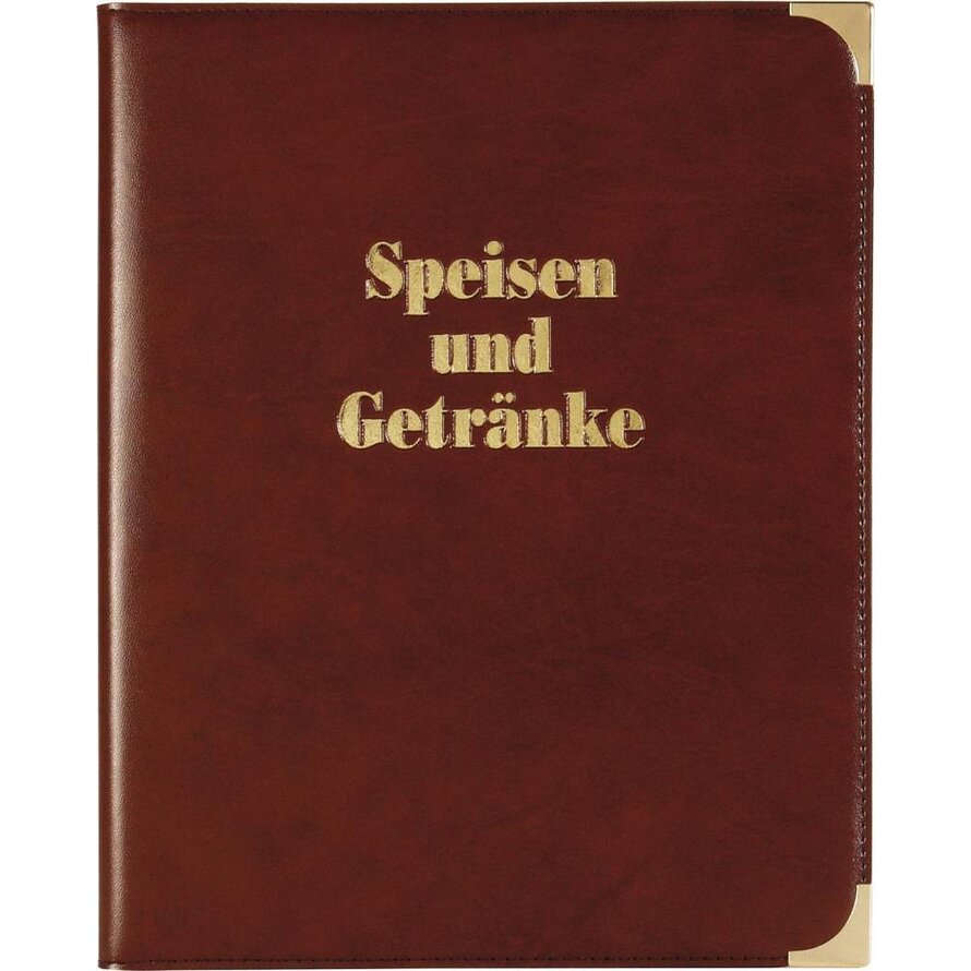 Speisenkarte A4 mit Buchschrauben A4, dunkelbraun