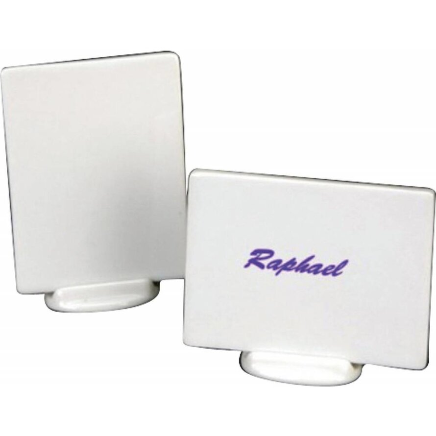 Porzellantafel mit Fuß "Schild"